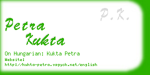 petra kukta business card